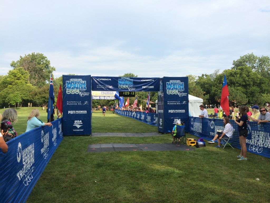 Naperville Sprint Tri Finish Line Naperville Sprint Triathlon