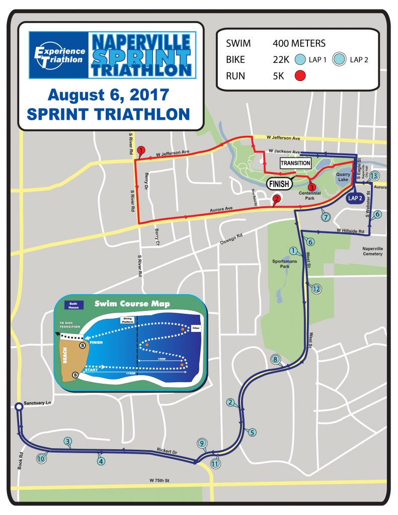 Naperville Sprint Triathon - Race Course